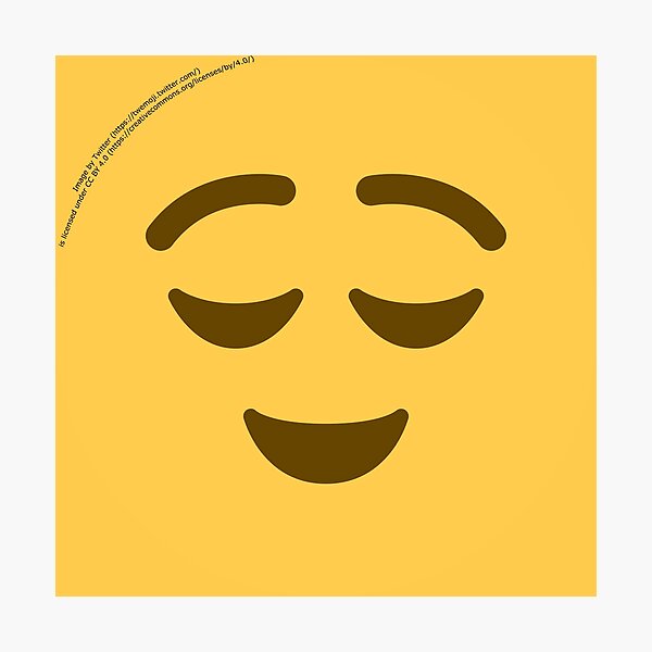 Item preview, Relieved Face Emoji designed and sold by VeryRandomShop.