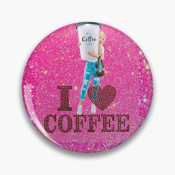 Item preview, I Love Coffee - Glamorous Pink Sparkle Design designed and sold by MelissaMelovich.