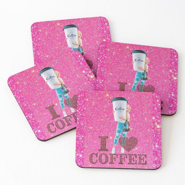 Item preview, I Love Coffee - Glamorous Pink Sparkle Design designed and sold by MelissaMelovich.