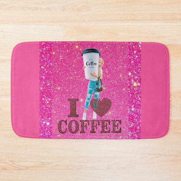 Item preview, I Love Coffee - Glamorous Pink Sparkle Design designed and sold by MelissaMelovich.