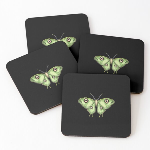 Item preview, Vibrant Green Luna Moth Pixel Art - Nature-Inspired Digital Illustration designed and sold by peachycrossing.