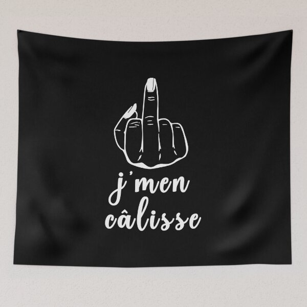 Item preview, jmen calisse with woman middle finger white designed and sold by EmeraldeaArt.