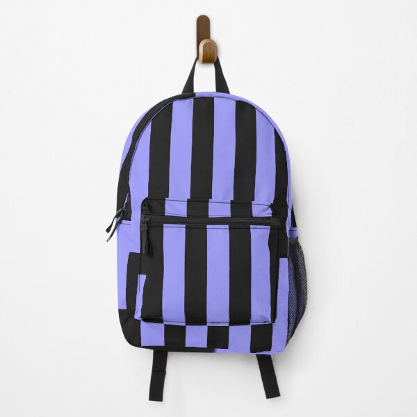 Item preview, Minimal Geometric Rectangles Lines 04 | Abstract Pattern Mid Century Stripes Tropical Indigo Purple Black designed and sold by MarleneCanto.
