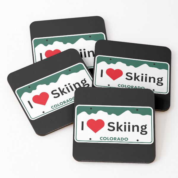 Item preview, I love skiing - Colorado License Plate designed and sold by LivingInThinAir.