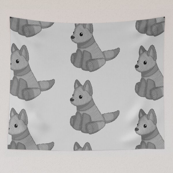 Item preview, Crochet Wolf designed and sold by 1Hope1Faith.