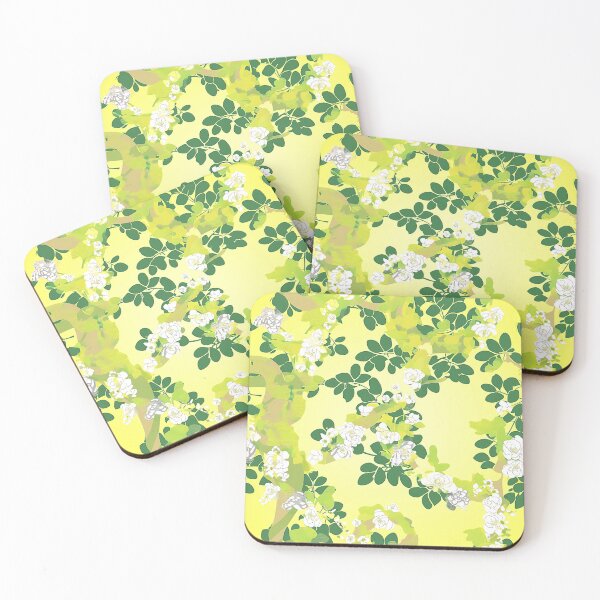 Item preview, Retro Yellow and White Flowers - Japanese Floral Pattern designed and sold by HausKatz.
