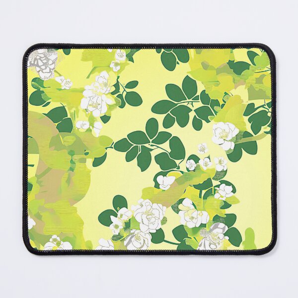 Item preview, Retro Yellow and White Flowers - Japanese Floral Pattern designed and sold by HausKatz.