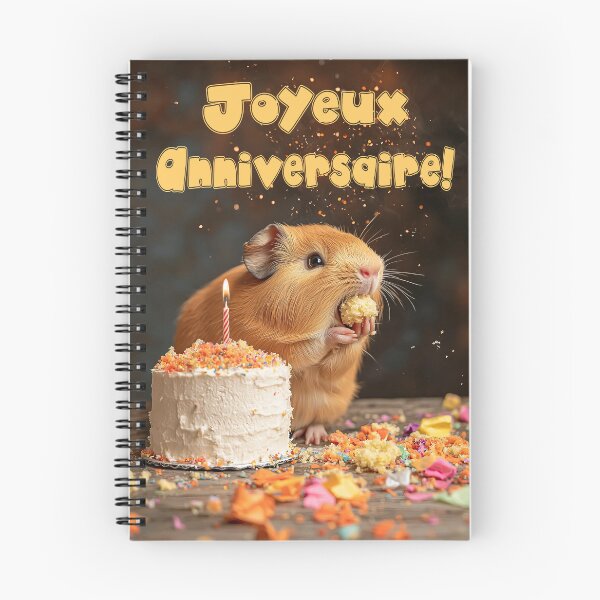 Item preview, Guinea Pig Birthday Card: Just One Bite! (French Version) designed and sold by Suzie Palmer.