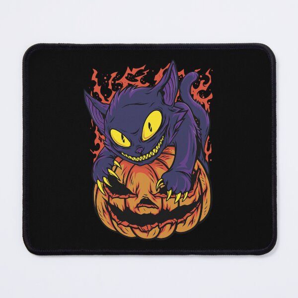 Item preview, Halloween monster cat with pumpkin designed and sold by messy-nessie.