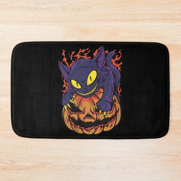 Item preview, Halloween monster cat with pumpkin designed and sold by messy-nessie.