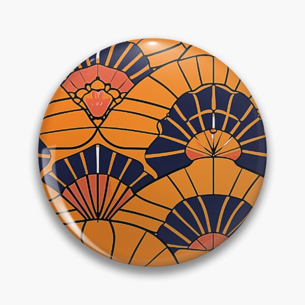 Item preview, Japanese Asanoha Shell Pattern - Orange and Black Aesthetic designed and sold by HausKatz.