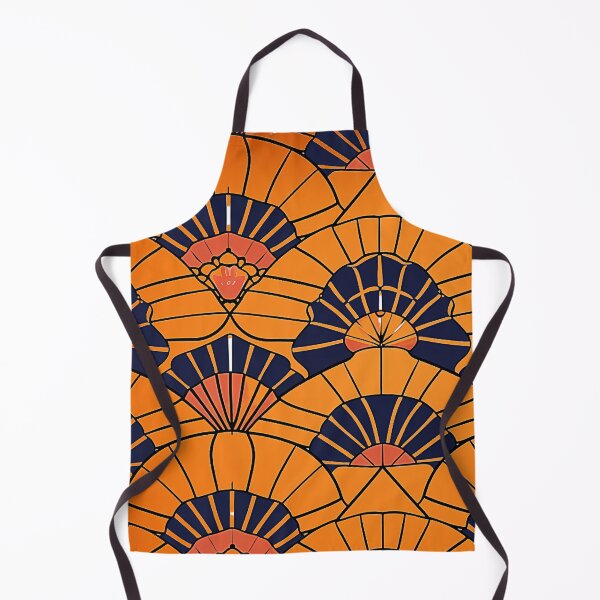 Item preview, Japanese Asanoha Shell Pattern - Orange and Black Aesthetic designed and sold by HausKatz.