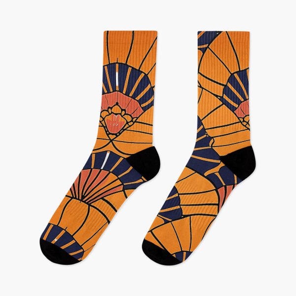 Item preview, Japanese Asanoha Shell Pattern - Orange and Black Aesthetic designed and sold by HausKatz.