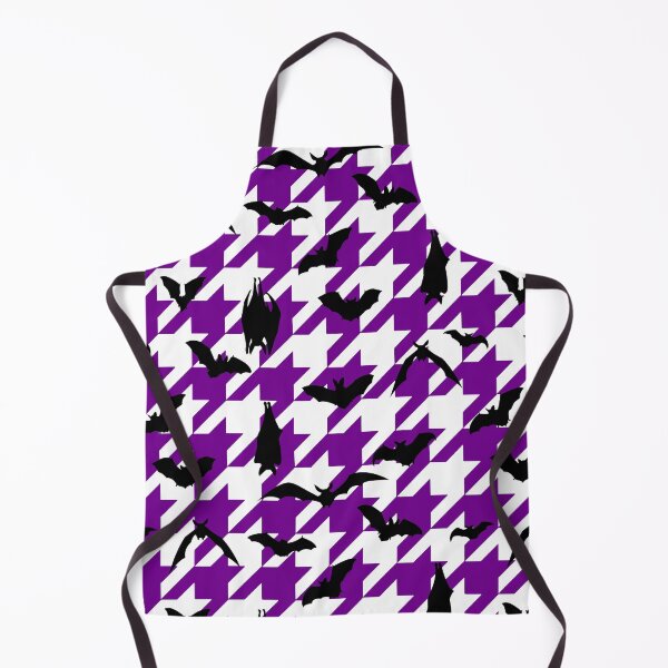Item preview, purple houndstooth halloween black bats designed and sold by Gossip Rag.
