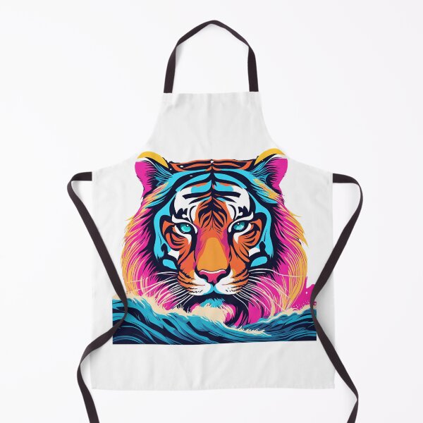 Item preview, Neon Tiger in the waves.  designed and sold by NicMacTees.