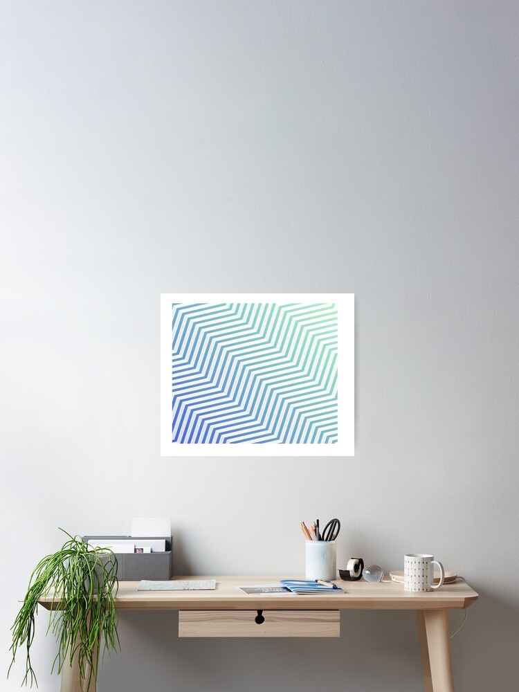 Thumbnail 2 of 3, Poster, Modern linear gradient designed and sold by creativebullets.