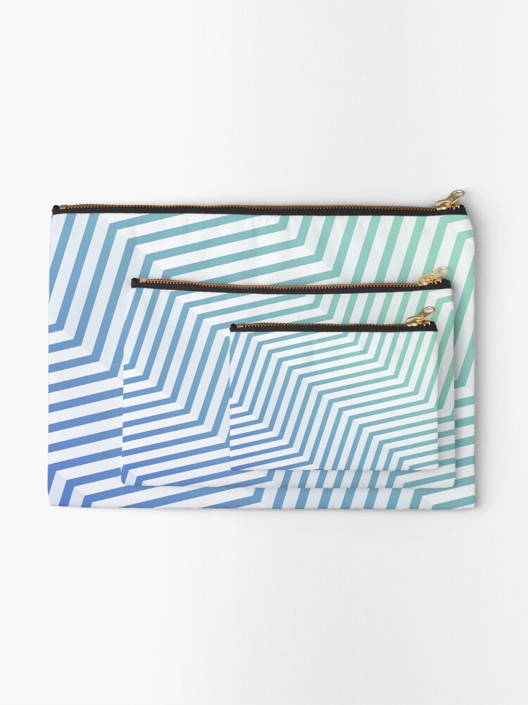 Thumbnail 2 of 4, Zipper Pouch, Modern linear gradient designed and sold by creativebullets.