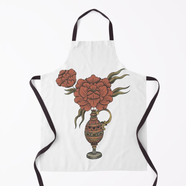 Item preview, Vase with neo-traditional flower designed and sold by Barbasil.