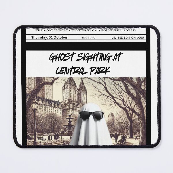 Item preview, newspaper Halloween GHOST CLASSIC T-SHIRT designed and sold by inkfluenceart.