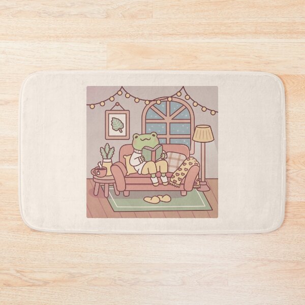 Item preview, Cute Frog Reading A Book In Cozy Room designed and sold by rustydoodle.