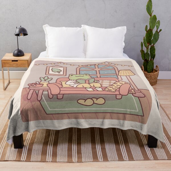 Item preview, Cute Frog Reading A Book In Cozy Room designed and sold by rustydoodle.