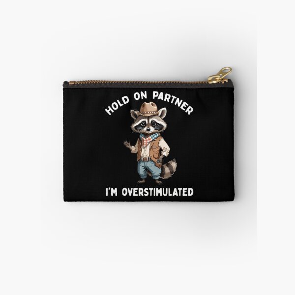 Item preview, Hold On Partner I'm Overstimulated Raccoon Cowboy Funny Cute designed and sold by LoveMingle.