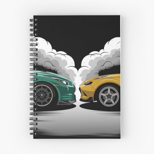 Item preview, image of Nissan GT-R and Mazda RX-7 designed and sold by mucho-de-todo.