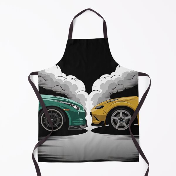 Item preview, image of Nissan GT-R and Mazda RX-7 designed and sold by mucho-de-todo.