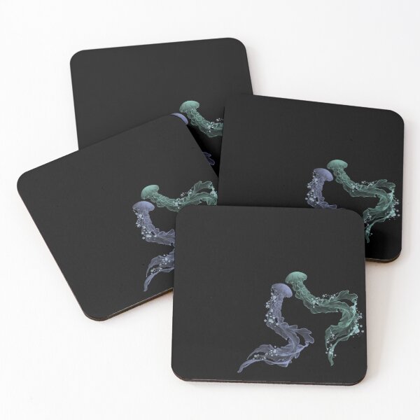 Item preview, Bubbly jellyfishes of dark color designed and sold by andrasdesignssss.