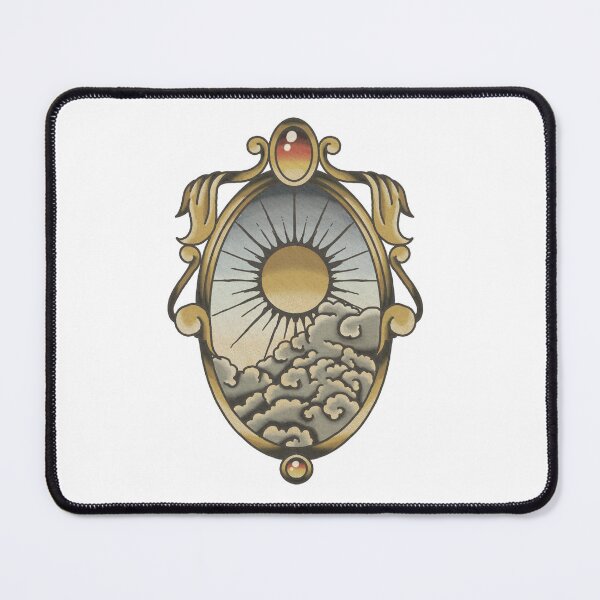 Item preview, traditional sun frame tattoo designed and sold by Barbasil.