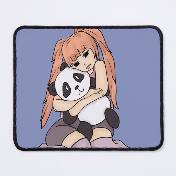 Item preview, A girl hugging her panda plush designed and sold by WrensDgtDesigns.