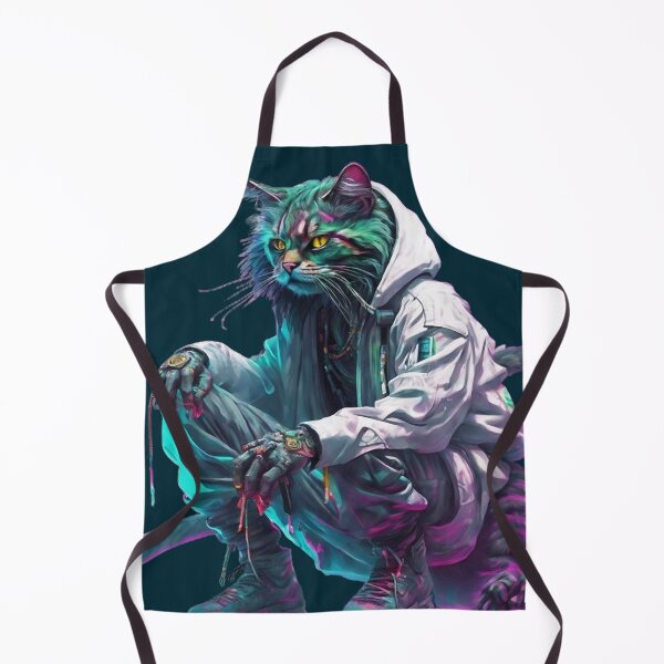 Item preview, Cosmic Cyber Cat in Street Style designed and sold by WILD-WILD-CAT.