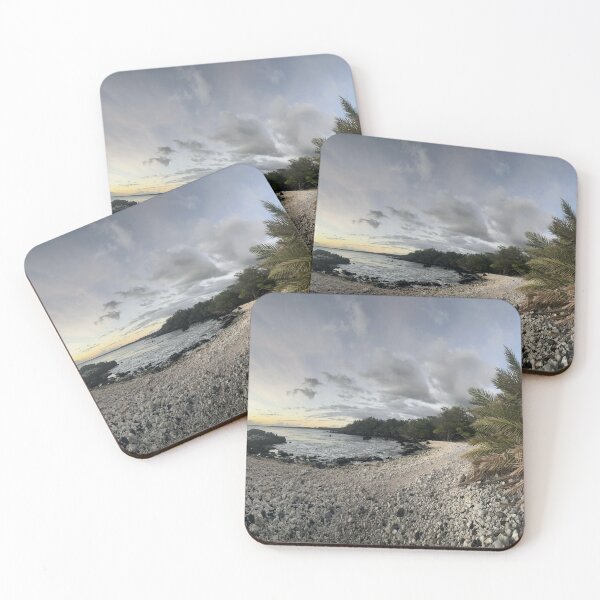 Item preview, White Coral Beach Sunset 2 designed and sold by Scurvy Dawg Design.