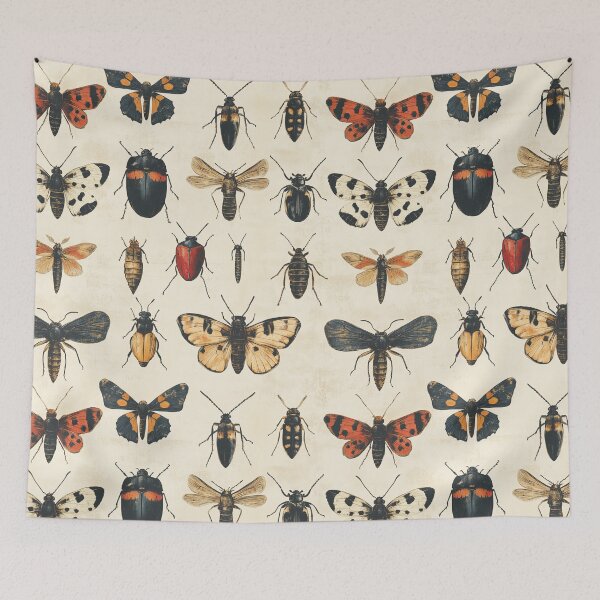 Item preview, Vintage Insect Collection Seamless Pattern designed and sold by seelya83.
