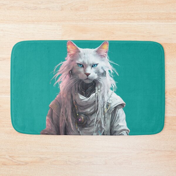 Artikelvorschau, Mystical White Cyber Cat entworfen und verkauft von WILD-WILD-CAT.