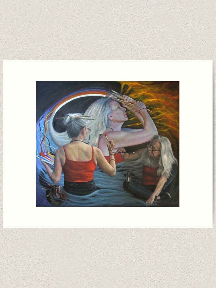 Thumbnail 2 of 3, Art Print, The Artist - (large print) Oil Painting by Avril Thomas - Adelaide / South Australia Artist designed and sold by AvrilThomasart.