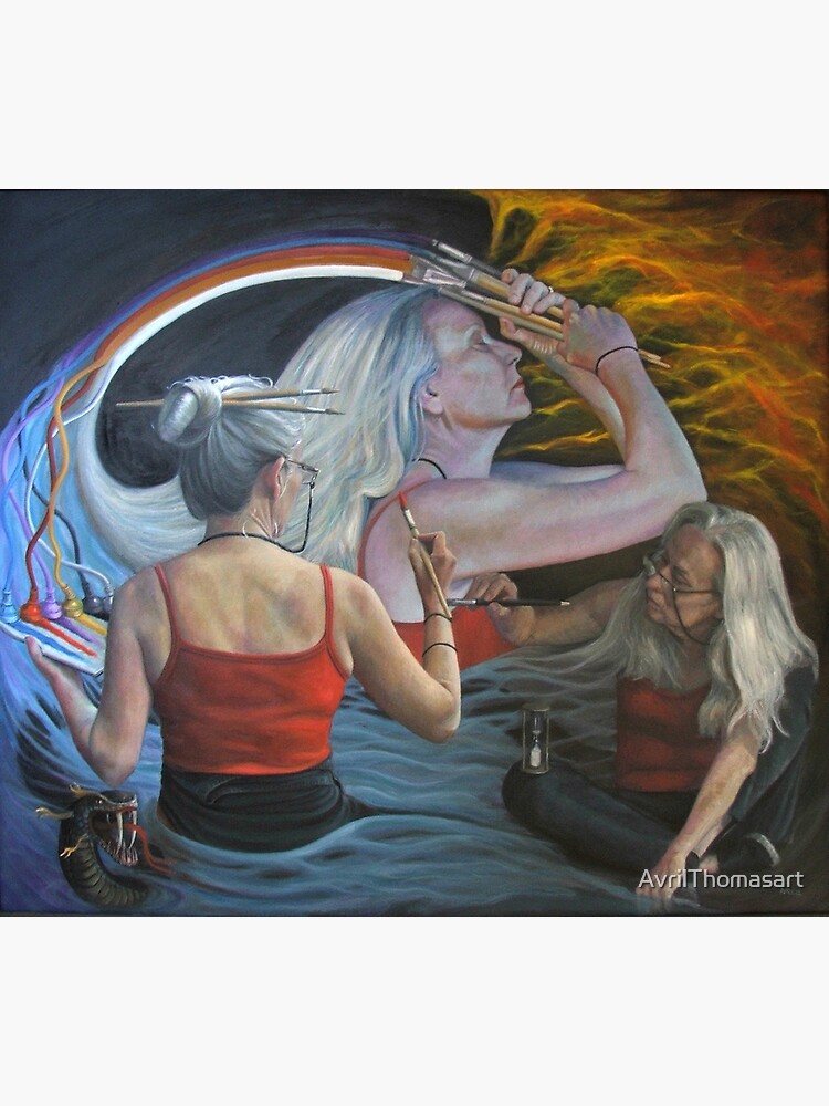 Thumbnail 3 of 3, Art Print, The Artist - (large print) Oil Painting by Avril Thomas - Adelaide / South Australia Artist designed and sold by AvrilThomasart.