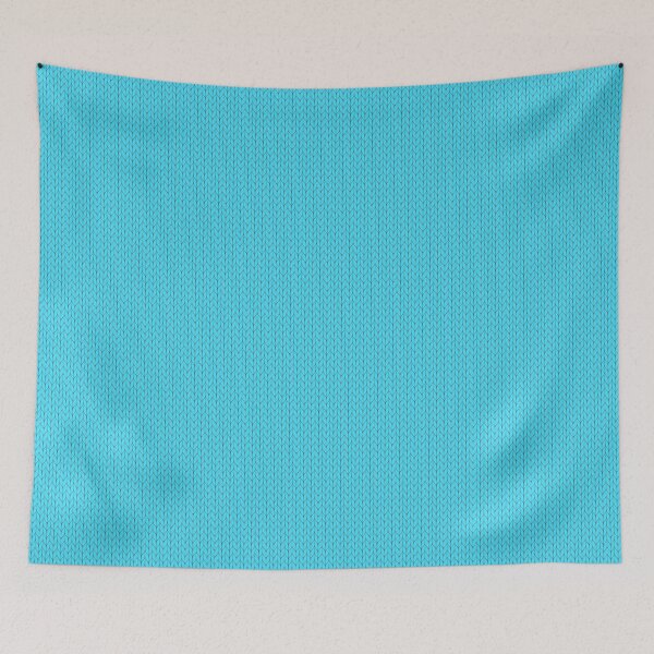 Item preview, Solid Blue Knit Hand Drawn Knitting designed and sold by Victoria Rose.