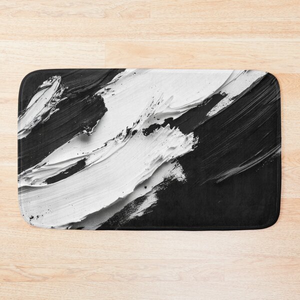 Item preview, Abstract Black and White Paint Strokes on Canvas designed and sold by lematworks.