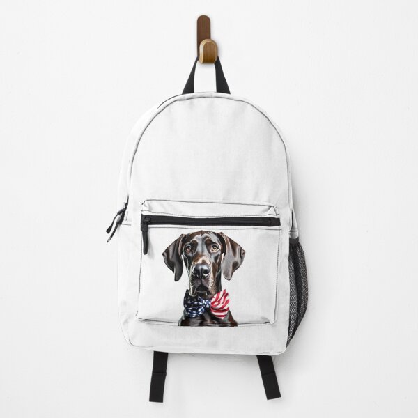 Item preview, Funny cool Great Dane dog wearing a USA flag bow tie designed and sold by LazyOwlStore.