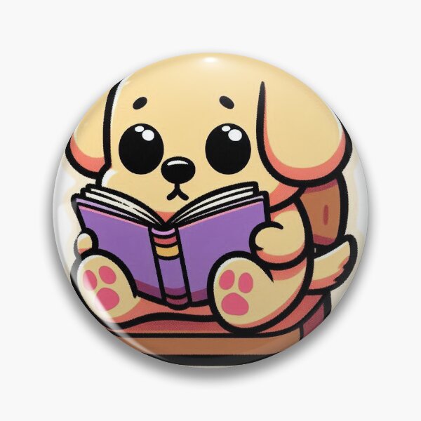 Item preview, Puppy reading in a chair designed and sold by AlexDiseno.
