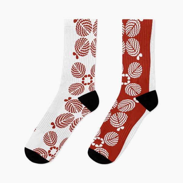 Item preview, Whimsical Trio Collection in Playful Form, White-Red Pattern, Unique designed and sold by villacreativa.
