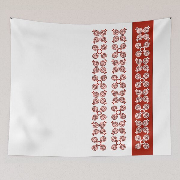 Item preview, Whimsical Trio Collection in Playful Form, White-Red Pattern, Unique designed and sold by villacreativa.