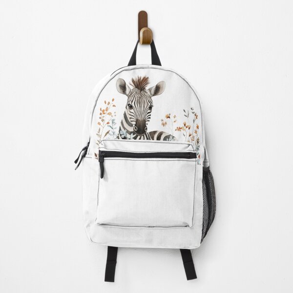 Item preview, super cute closeup zebra portrait with a floristic border designed and sold by Natthiya Minimal.