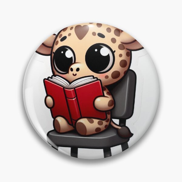 Item preview, Giraffe reading a book on a chair designed and sold by AlexDiseno.