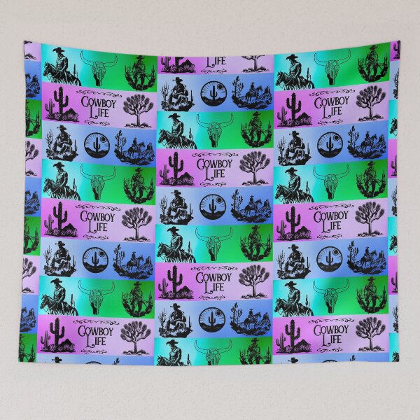 Item preview, Cowboy Life Pop Art Silhouette: Vibrant Western Iconography designed and sold by Fredster1966.