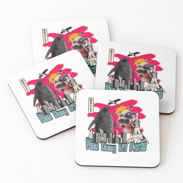 Item preview, Pesto And Moo Deng Battle Penguin Pesto VS Moo Deng Hippo designed and sold by LoveMingle.