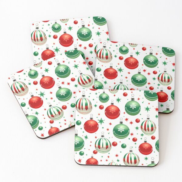 Item preview, Christmas Tree Red And Green Ornaments Holiday Pattern designed and sold by DEC02.