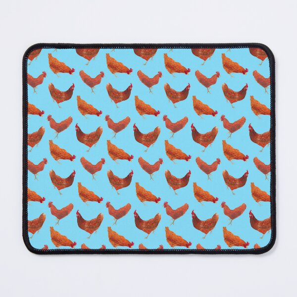 Item preview, Chooks, lots of them, in watercolour on azure blue background designed and sold by SCdesignqld.