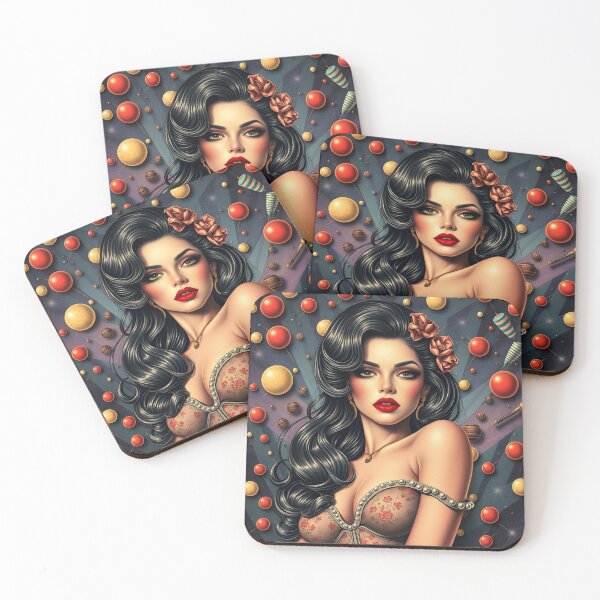 Item preview, Pin Up pattern #38 designed and sold by Kaleidoscope Print.